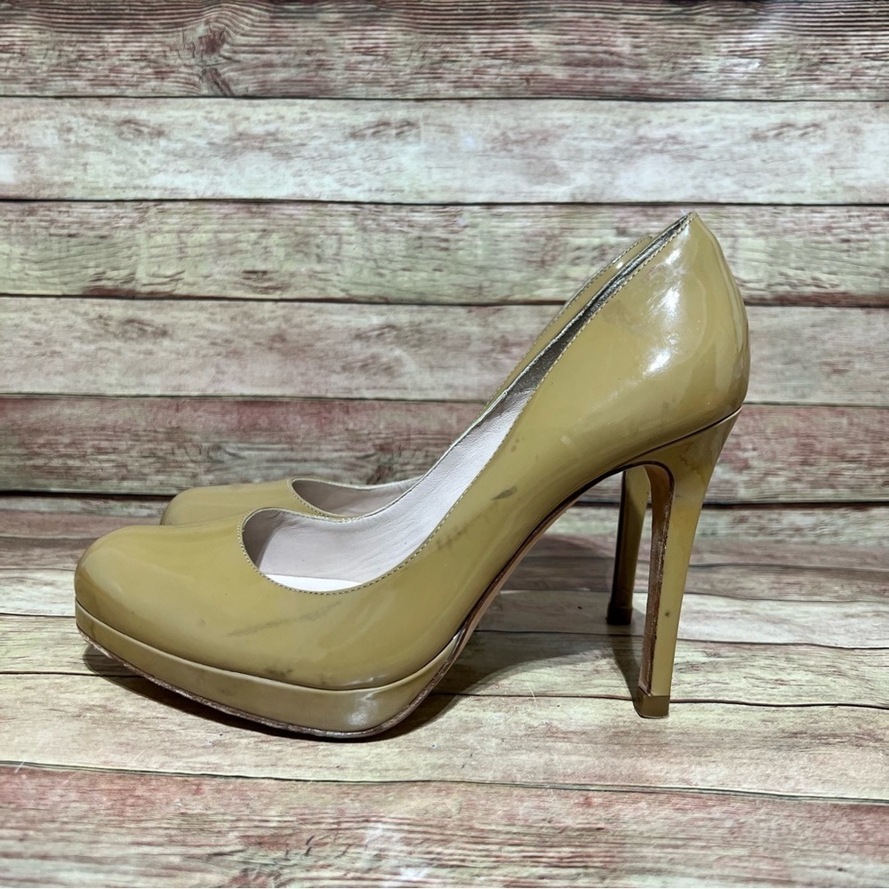 L.K. Bennett Brown Patent Leather Heels